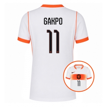 Billige Fotballdrakt Nederland Cody Gakpo #11 Replika Bortedrakt Dame VM 2026 Kortermet